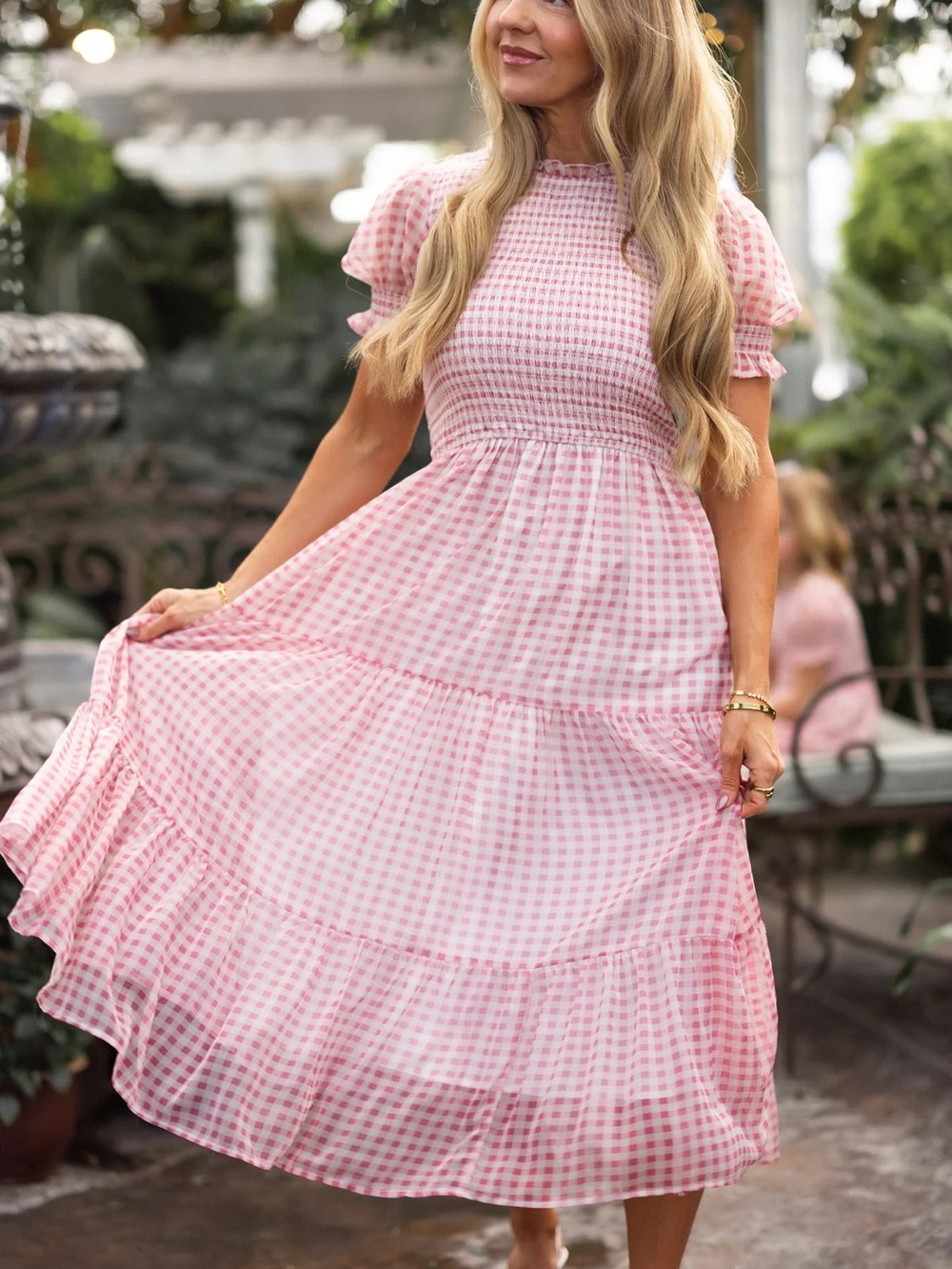 NIB Ivy City Cordelia Dress in Desert Rose Gingham